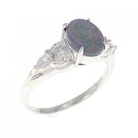 PT ブラックオパール リング 0.68CT