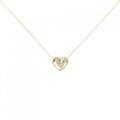k18PG ハート ダイヤモンド ネックレス 0.03CT