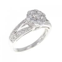 K18WG ダイヤモンド リング 0.54CT