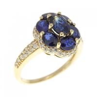 K18YG サファイヤ リング 1.70CT