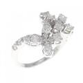 K14WG バタフライ ダイヤモンド リング 1.00CT