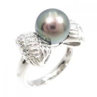 PT リボン 黒蝶パール リング 9.1mm