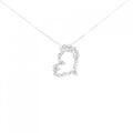 K18WG ハート ダイヤモンド ネックレス 0.30CT