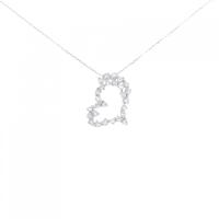 K18WG ハート ダイヤモンド ネックレス 0.30CT