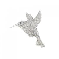 K18WG/K14WG バード ダイヤモンド ブローチ 1.00CT