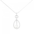 K18WG ダイヤモンドネックレス 0.503CT E I1 ファンシーカット