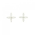 PT クロス ダイヤモンド ピアス 0.66CT