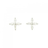 PT クロス ダイヤモンド ピアス 0.66CT