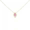 K18PG ルビー ネックレス 0.25CT