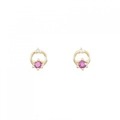 K18YG ルビー ピアス