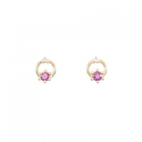 K18YG ルビー ピアス