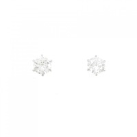【リメイク】PT/ST ダイヤモンド ピアス 0.344CT 0.355CT D SI1 VG?GOOD