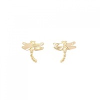 K18PG トンボ ダイヤモンド ピアス 0.02CT