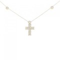 K18YG クロス ダイヤモンド ネックレス 0.82CT