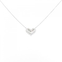 K18WG ハート ダイヤモンド ネックレス 0.10CT