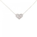 K18PG パヴェ ハート ダイヤモンド ネックレス 0.30CT