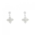 K18WG フラワー ダイヤモンド ピアス 0.50CT