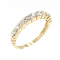 K18YG ハーフエタニティ ダイヤモンド リング 0.50CT