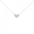 K18PG ハート ダイヤモンド ネックレス 0.20CT