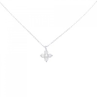 K18WG フラワー ダイヤモンド ネックレス 0.20CT