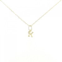 K18YG イニシャルK ダイヤモンド ネックレス 0.01CT