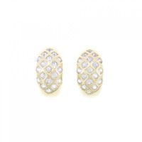 K18YG/K18PG ホワイトサファイヤ ピアス 1.98CT