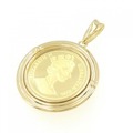 K18YG枠 コイン ペンダント