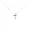 K10WG クロス サファイヤ ネックレス