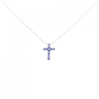 K10WG クロス サファイヤ ネックレス