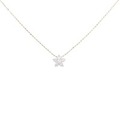 K18YG フラワー ダイヤモンド ネックレス 0.25CT