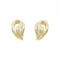 K18YG/PT ダイヤモンド ピアス/イヤリング 0.04CT