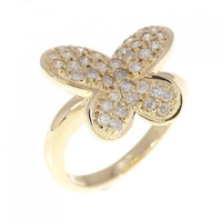 K18YG バタフライ ダイヤモンド リング 0.50CT