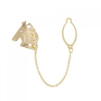 K18YG ホース ダイヤモンド タイタック 0.01CT