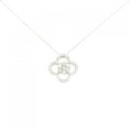 K18WG フラワー ダイヤモンド ネックレス 0.40CT