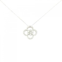 K18WG フラワー ダイヤモンド ネックレス 0.40CT