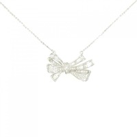 K18WG リボン ダイヤモンド ネックレス 0.80CT
