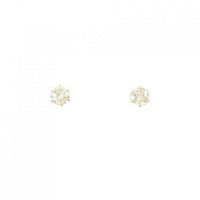 K18YG ソリティア ダイヤモンド ピアス 0.30CT