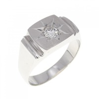 PT 印台 ダイヤモンド リング 0.29CT