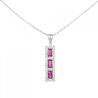 K18WG ルビー ネックレス 1.0CT
