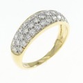 750YG/750WG パヴェ ダイヤモンド リング 0.72CT