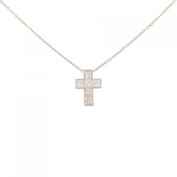 K18PG クロス ダイヤモンド ネックレス 0.77CT