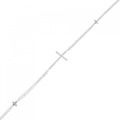K18WG クロス ダイヤモンド ブレスレット 0.19CT