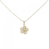 K18YG フラワー ダイヤモンド ネックレス 0.31CT