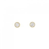 【リメイク】K18YG/ST ダイヤモンド ピアス 0.228CT 0.235CT H VS1-2 VG
