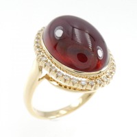 K14YG ガーネット リング 6.6CT