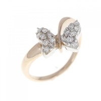 K18PG/K18WG バタフライ ダイヤモンド リング 0.16CT