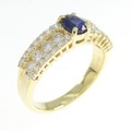 K18YG サファイヤ リング 0.45CT