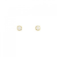 K18YG ソリティア ダイヤモンド ピアス