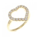 K18YG ハート ダイヤモンド リング 0.30CT
