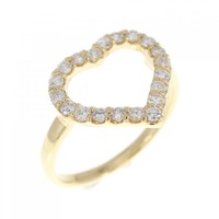 K18YG ハート ダイヤモンド リング 0.30CT